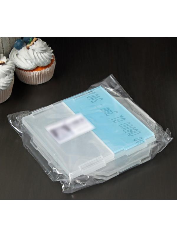 Фальшярус для торта восьмигранный, d=15 см, h=12 см, цвет прозрачный