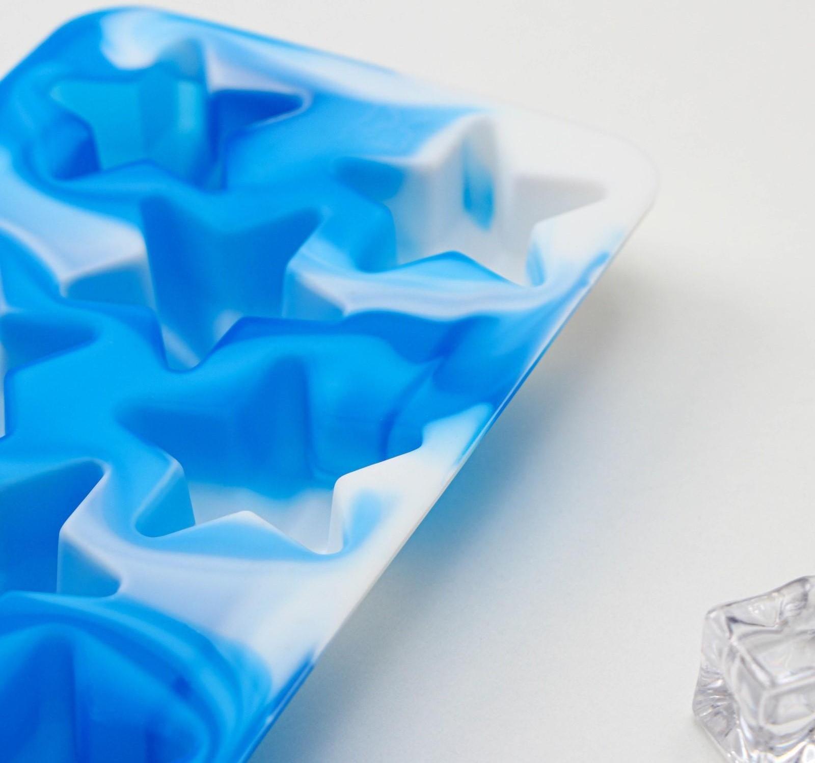 Форма для льда и кондитерских изделий «Звездочки», цвет синий