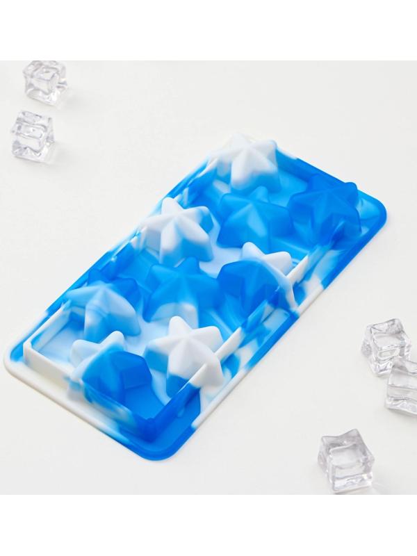 Форма для льда и кондитерских изделий «Звездочки», цвет синий