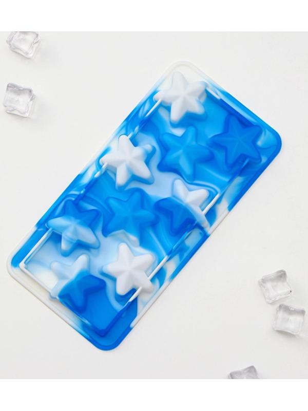 Форма для льда и кондитерских изделий «Звездочки», цвет синий