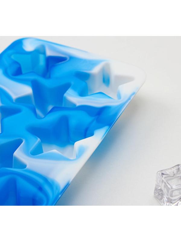 Форма для льда и кондитерских изделий «Звездочки», цвет синий