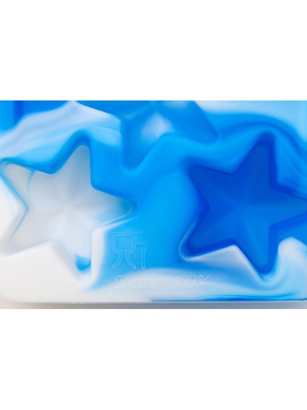 Форма для льда и кондитерских изделий «Звездочки», цвет синий
