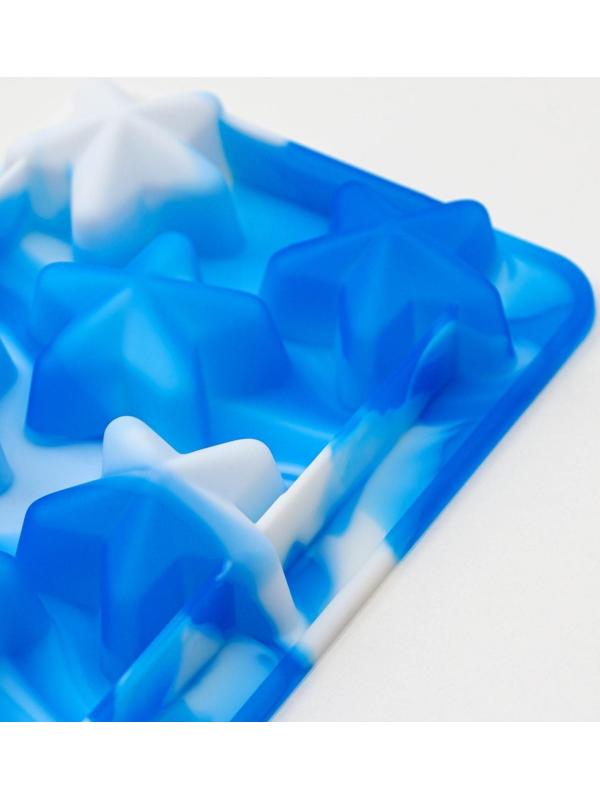 Форма для льда и кондитерских изделий «Звездочки», цвет синий