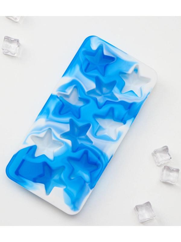 Форма для льда и кондитерских изделий «Звездочки», цвет синий