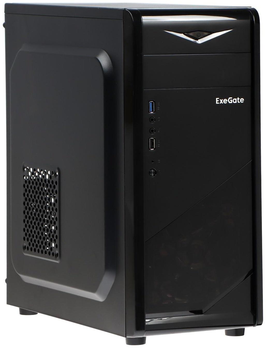 Корпус ExeGate Miditower EVO-8207, без БП,ATX,1хUSB2.0, 1хUSB3.0,чёрный с красной подсветкой