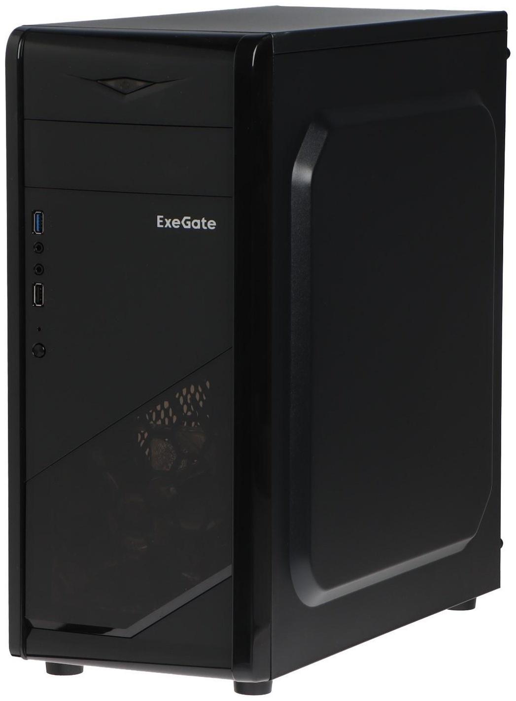 Корпус ExeGate Miditower EVO-8207, без БП,ATX,1хUSB2.0, 1хUSB3.0,чёрный с красной подсветкой