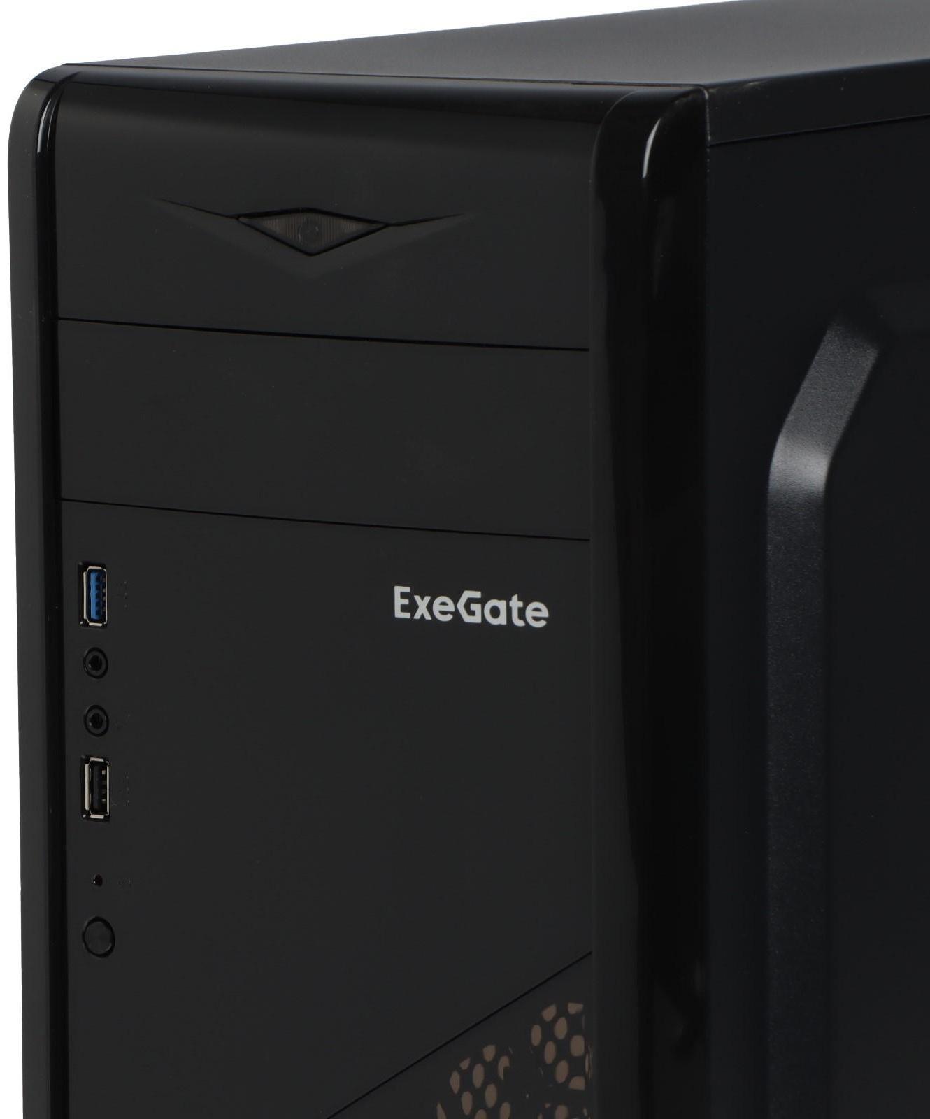Корпус ExeGate Miditower EVO-8207, без БП,ATX,1хUSB2.0, 1хUSB3.0,чёрный с красной подсветкой
