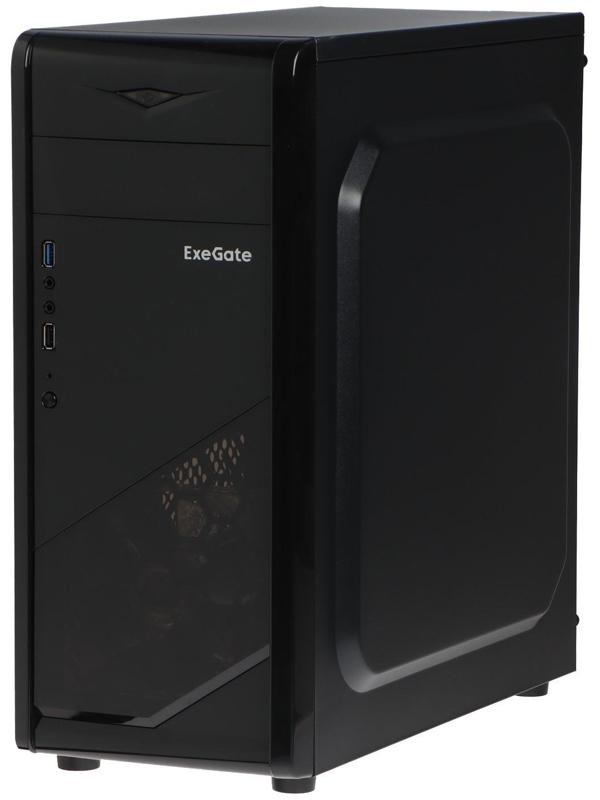 Корпус ExeGate Miditower EVO-8207, без БП,ATX,1хUSB2.0, 1хUSB3.0,чёрный с красной подсветкой