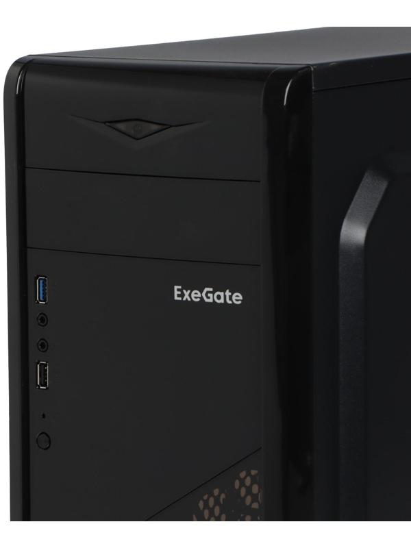 Корпус ExeGate Miditower EVO-8207, без БП,ATX,1хUSB2.0, 1хUSB3.0,чёрный с красной подсветкой