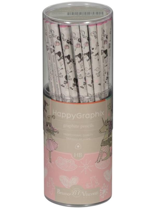 Карандаш чернографитный 2.0 мм Happy Graphix 