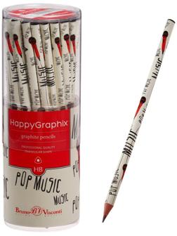 Карандаш чернографитный 2.0 мм Happy Graphix 