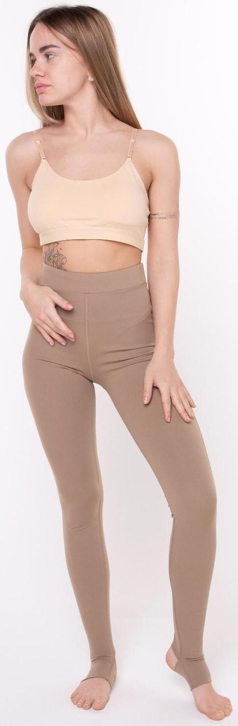 Леггинсы женские, цвет кофе, размер 44 (S)