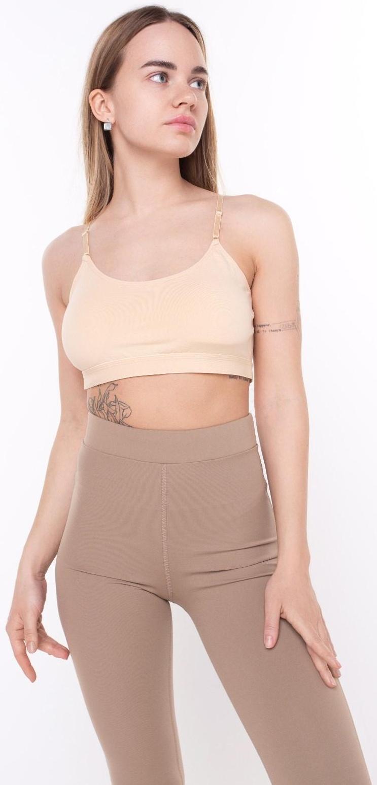 Леггинсы женские, цвет кофе, размер 44 (S)