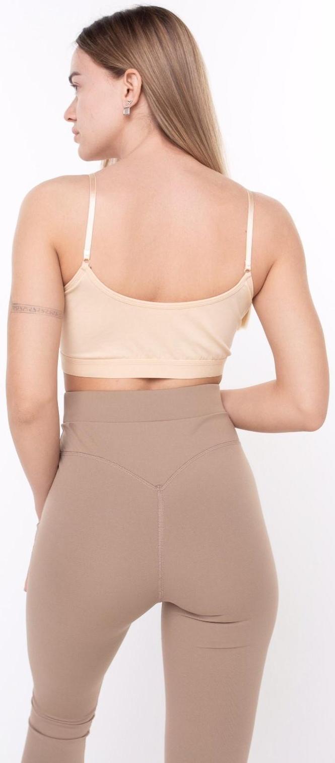 Леггинсы женские, цвет кофе, размер 44 (S)