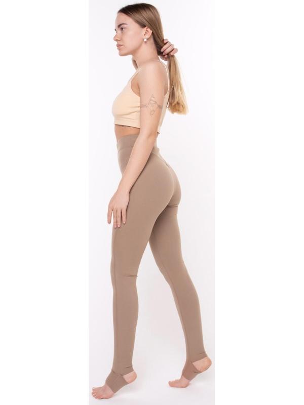 Леггинсы женские, цвет кофе, размер 44 (S)