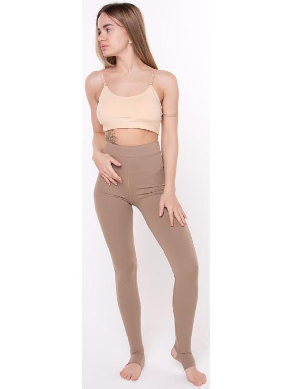 Леггинсы женские, цвет кофе, размер 44 (S)