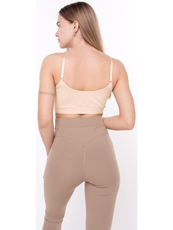 Леггинсы женские, цвет кофе, размер 44 (S)