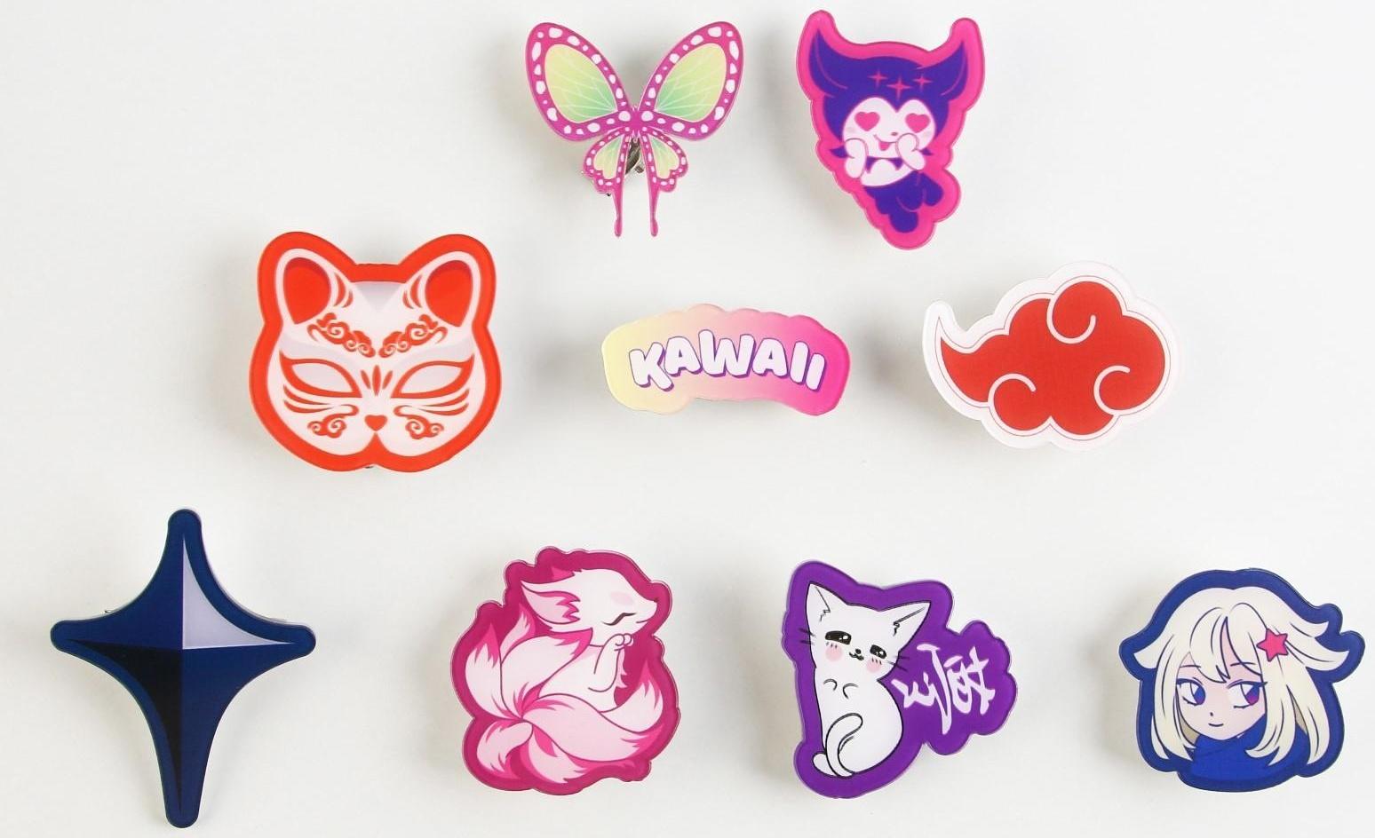 Заколка для волос «Микс»,аниме, 3,7 х 3,7 х 1 см