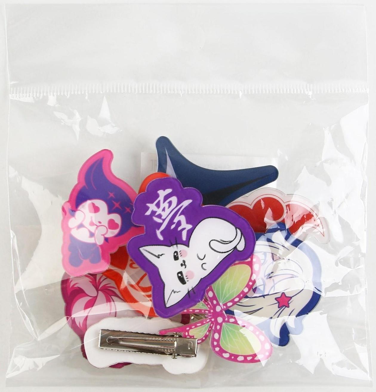 Заколка для волос «Микс»,аниме, 3,7 х 3,7 х 1 см