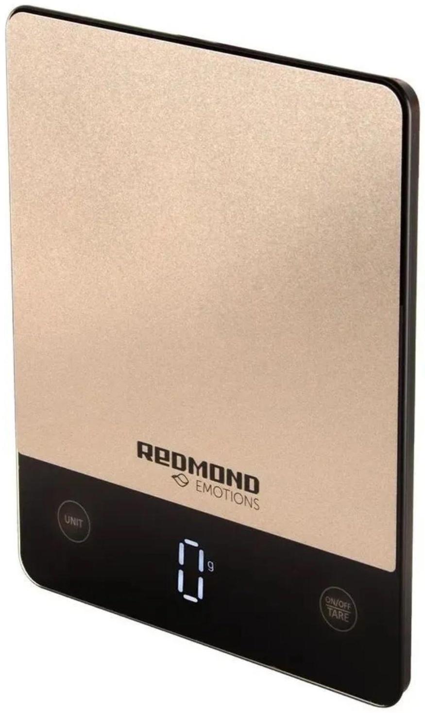 Весы кухонные REDMOND RS-M769, электронные, до 10 кг, золотисто-чёрные