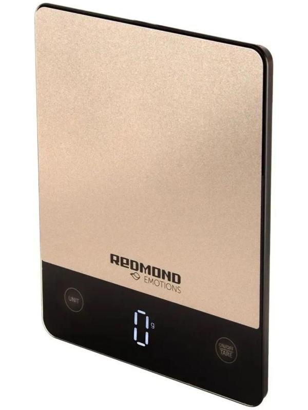 Весы кухонные REDMOND RS-M769, электронные, до 10 кг, золотисто-чёрные