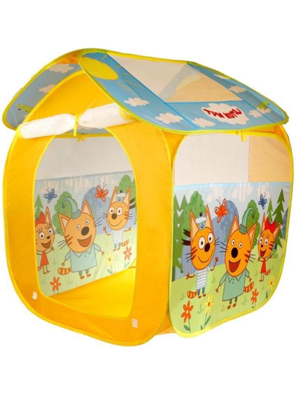 Палатка детская игровая «Три кота», 83 × 80 × 105 см, в сумке