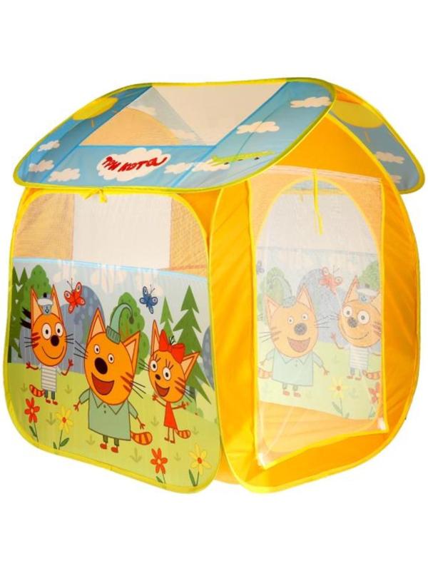 Палатка детская игровая «Три кота», 83 × 80 × 105 см, в сумке