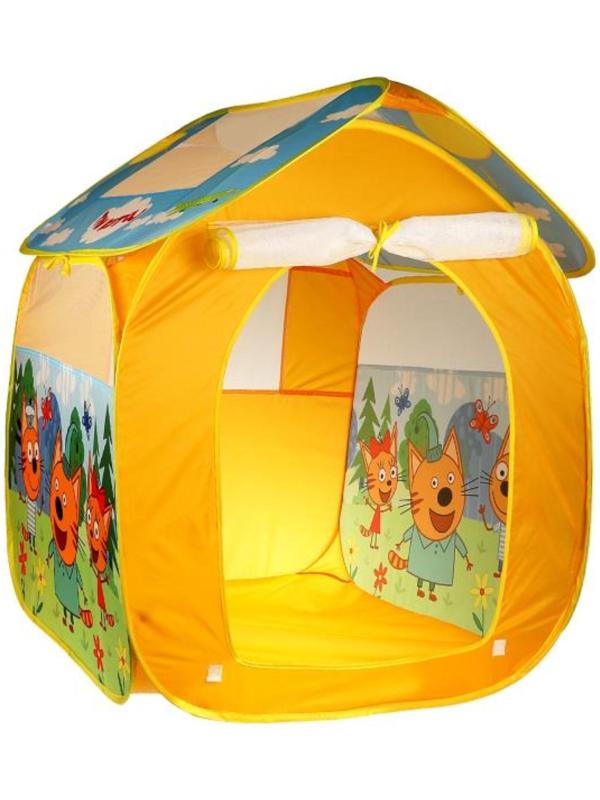 Палатка детская игровая «Три кота», 83 × 80 × 105 см, в сумке