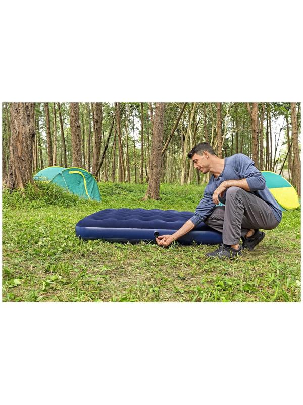 Матрас надувной Queen, р. 203 х 152 х 22 см, ручной насос, 2 подушки 67374