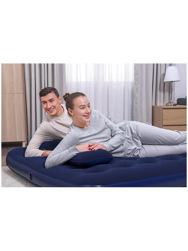 Матрас надувной Queen, р. 203 х 152 х 22 см, ручной насос, 2 подушки 67374