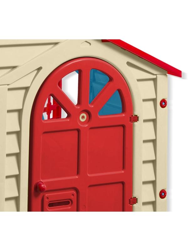 Домик игровой, цвета: красный, голубой, бежевый