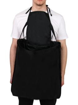 Фартук для сбора урожая, один карман на молнии, чёрный, «Кенгуру»