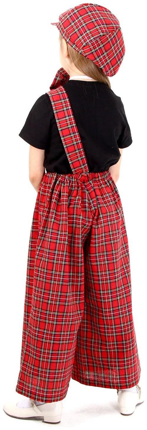 Карнавальный костюм «Клоун с бабочкой», красная клетка, рост 104-128 см