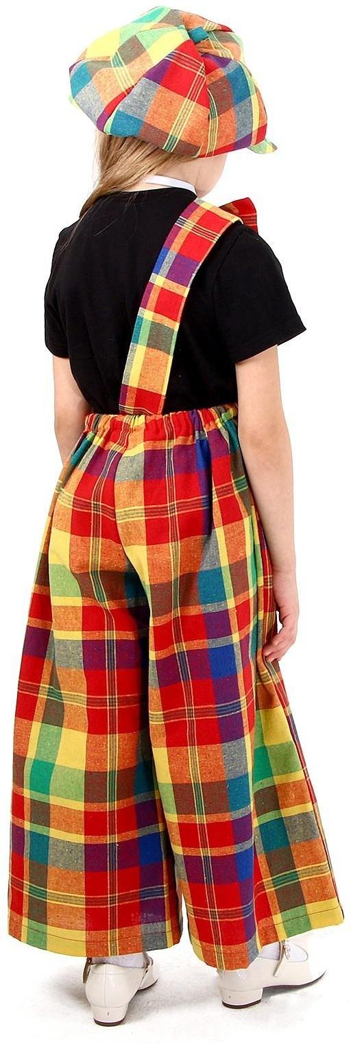 Карнавальный костюм «Клоун с бабочкой», цветная клетка, рост 134-152 см