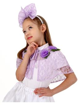 Карнавальный набор «Принцесса», сиреневый гипюр, рост 98-128 см