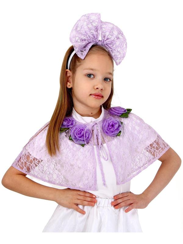 Карнавальный набор «Принцесса», сиреневый гипюр, рост 98-128 см