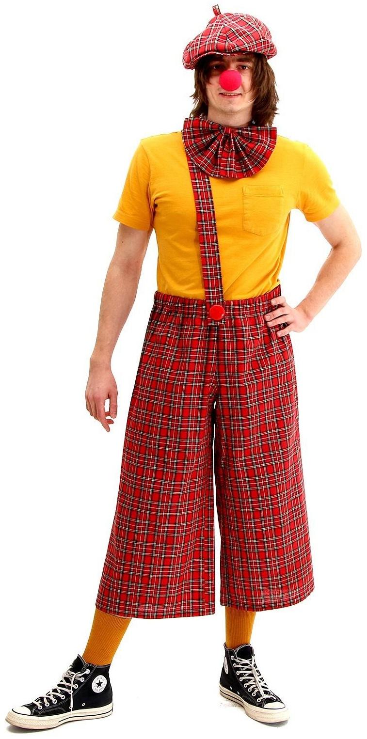 Карнавальный костюм «Клоун с бабочкой», красная клетка, р. 48-56