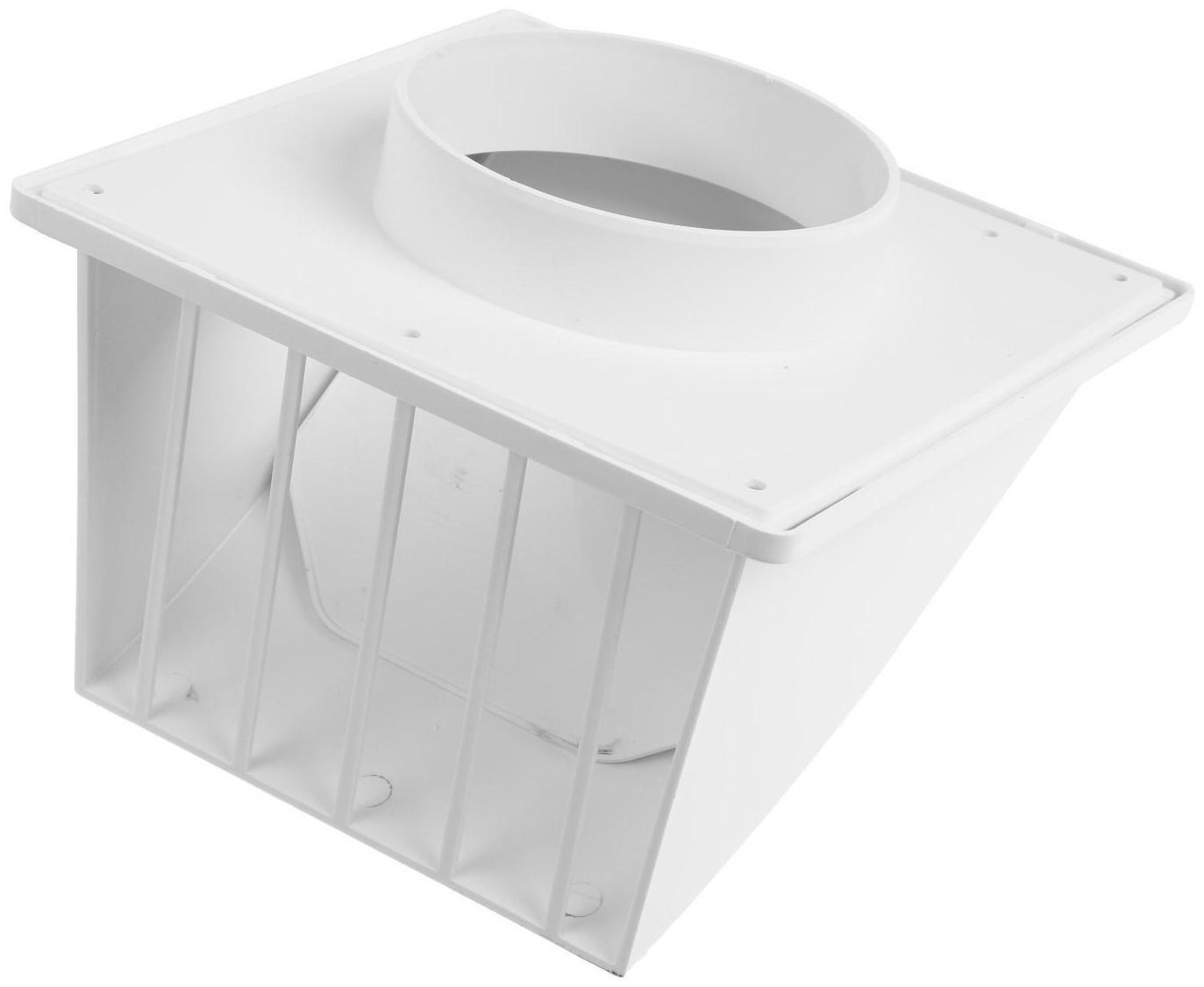 Выход стенной ZEIN, 170 х 170 мм, d=100 мм, с обратным клапаном, белый