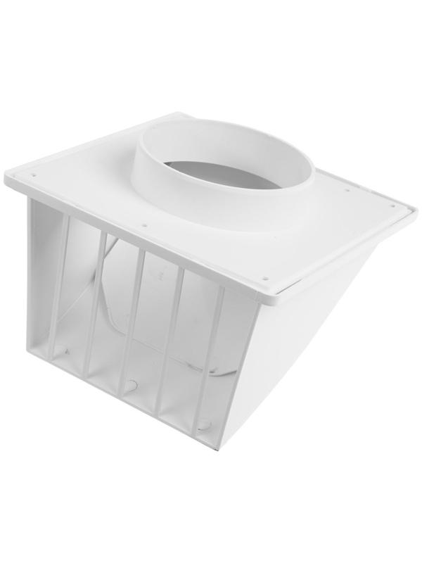 Выход стенной ZEIN, 170 х 170 мм, d=100 мм, с обратным клапаном, белый