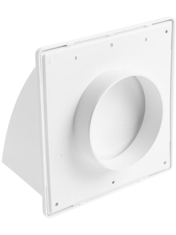 Выход стенной ZEIN, 170 х 170 мм, d=100 мм, с обратным клапаном, белый