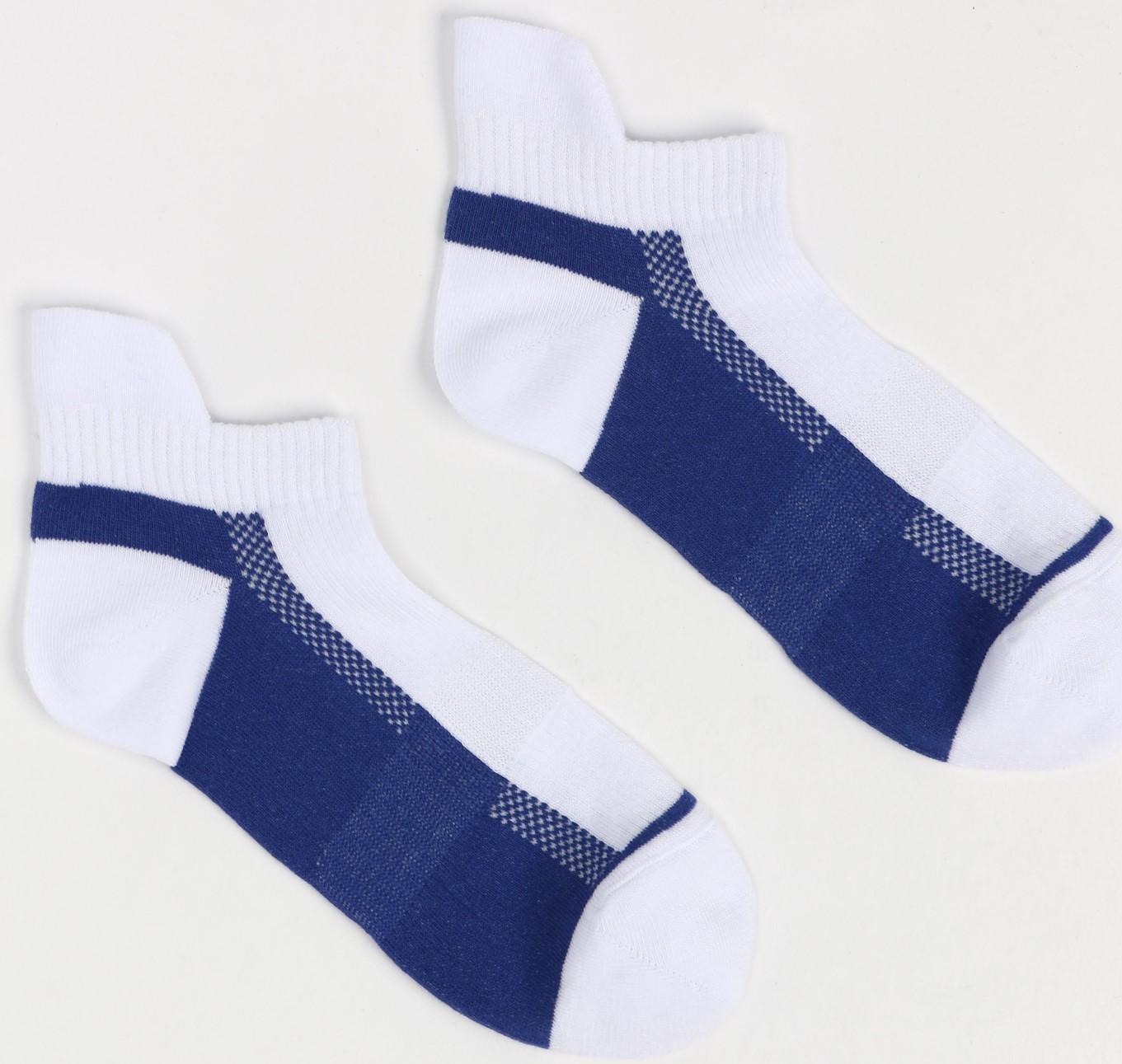 Носки мужские спортивные, цвет белый/синий, размер 29