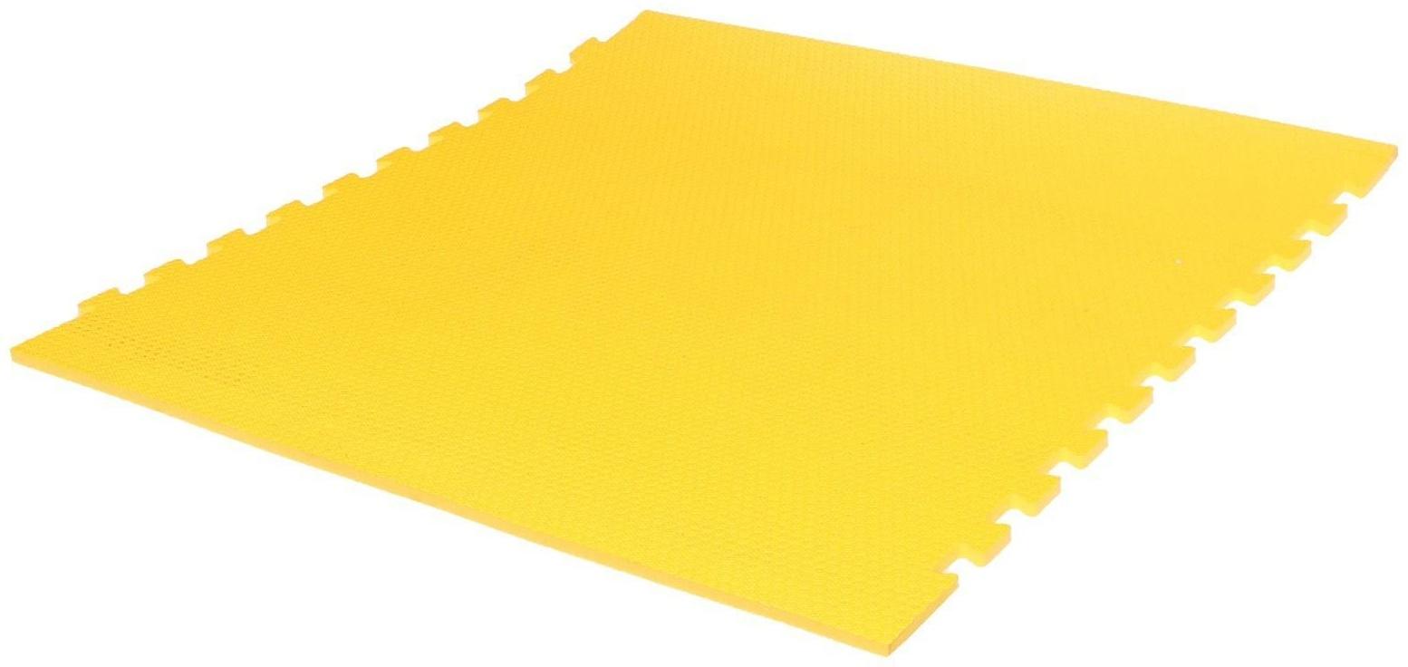 Мягкий пол универсальный «New-накат. Соты», цвет жёлтый, 100 × 100 см, 14 мм, 30 шор