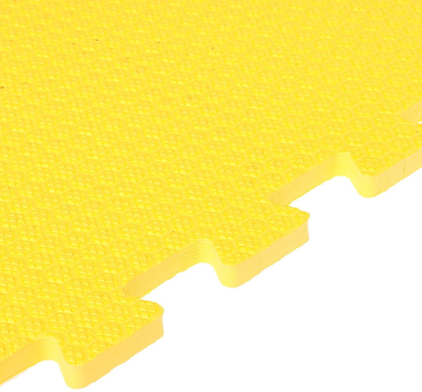 Мягкий пол универсальный «New-накат. Соты», цвет жёлтый, 100 × 100 см, 14 мм, 30 шор