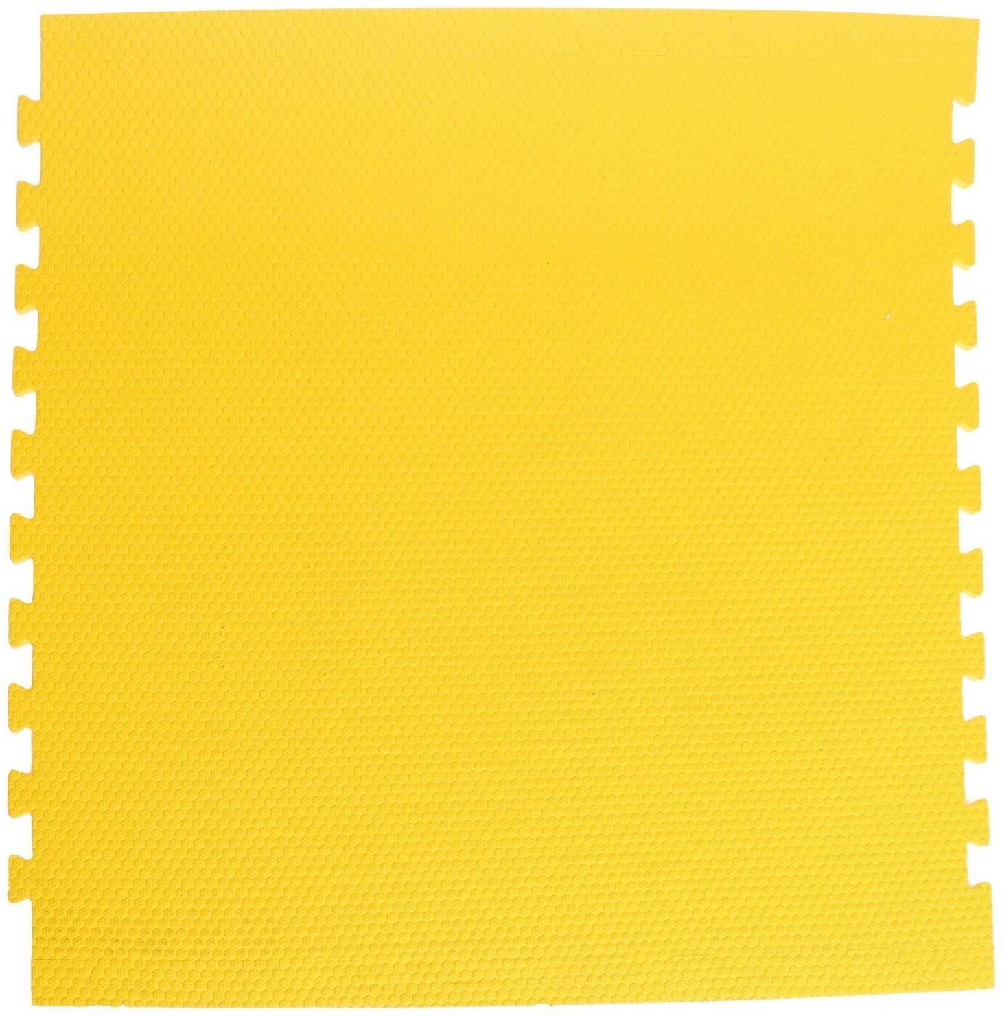 Мягкий пол универсальный «New-накат. Соты», цвет жёлтый, 100 × 100 см, 14 мм, 30 шор