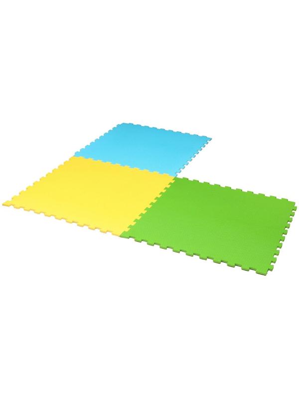 Мягкий пол универсальный «New-накат. Соты», цвет жёлтый, 100 × 100 см, 14 мм, 30 шор