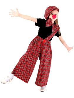 Карнавальный костюм «Клоун с бабочкой», красная клетка, рост 134-152 см