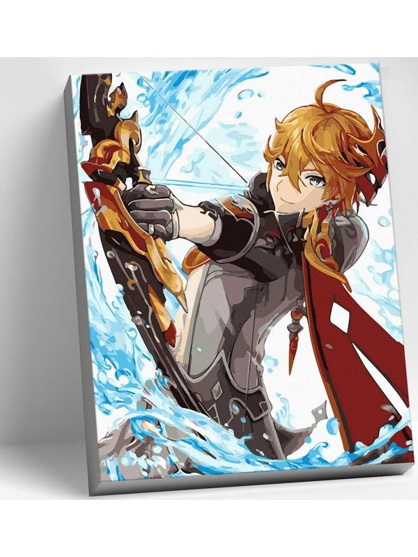 Картина по номерам 30 × 40 см «Геншин» «Тарталья» 22 цвета