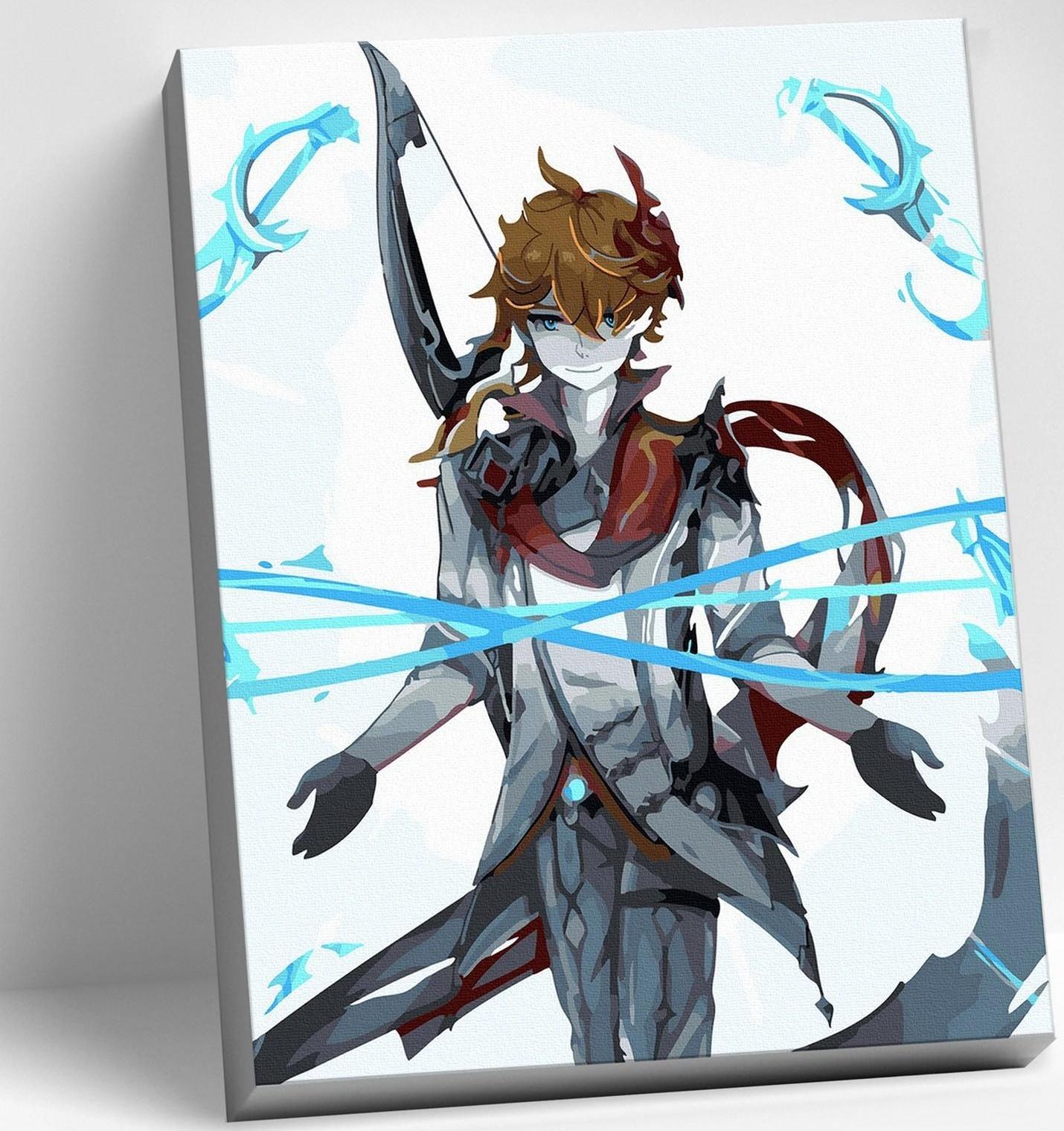 Картина по номерам 30 × 40 см «Геншин» «Тарталья» 19 цветов