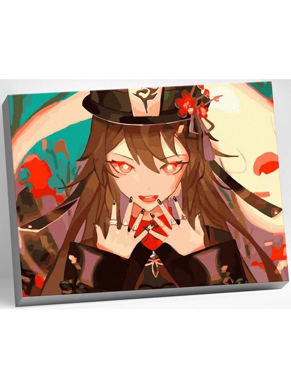 Картина по номерам 30 × 40 см «Геншин» «Ху Тао» 23 цвета