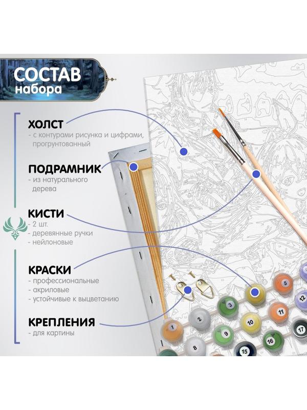 Картина по номерам 30 × 40 см «Геншин» «Тома» 23 цвета